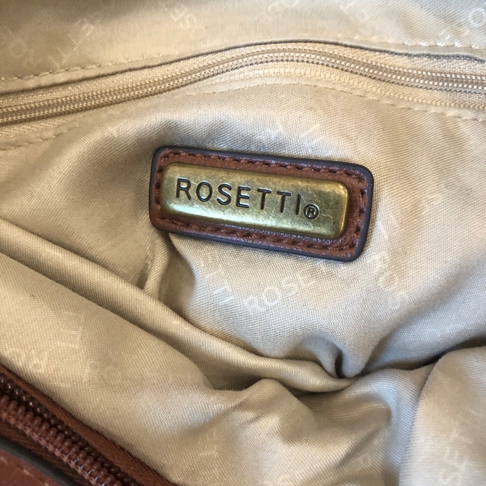 Rosetti Brown‎ Floral Detail Crossbody Purse (B) - Picture 6 of 8